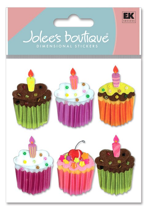 Jolee&#x27;s Boutique Cupcakes Dimensional Stickers