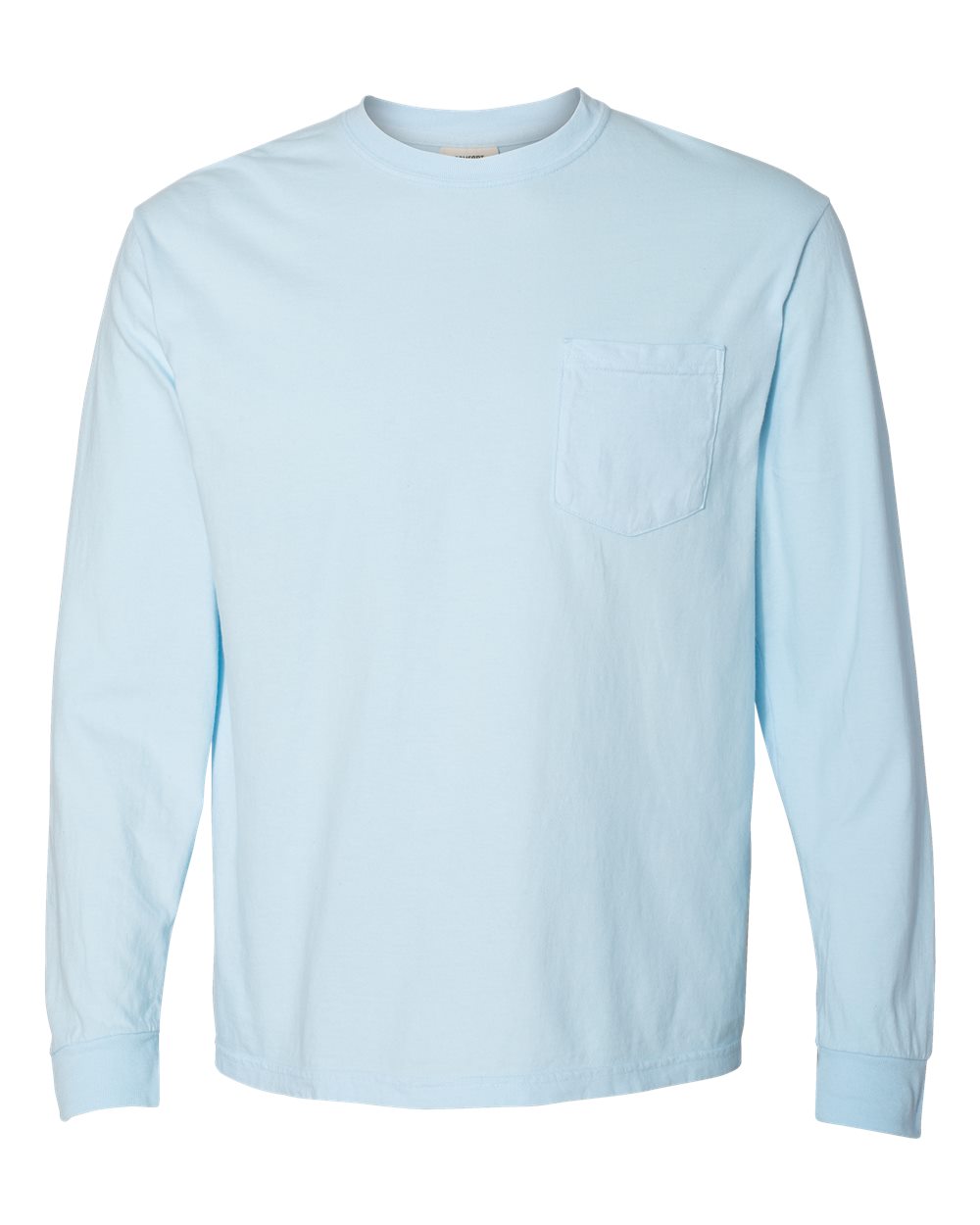 Comfort Colors® Garment-Dyed Heavyweight Crewneck Long Sleeve Pocket T-Shirt