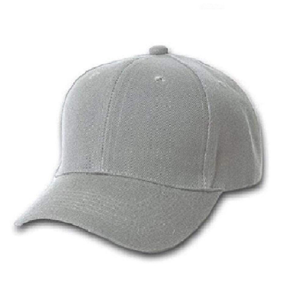 Set Of 3 Plain Baseball Caps Adjustable Blank Hats Solid Color Variety Pack