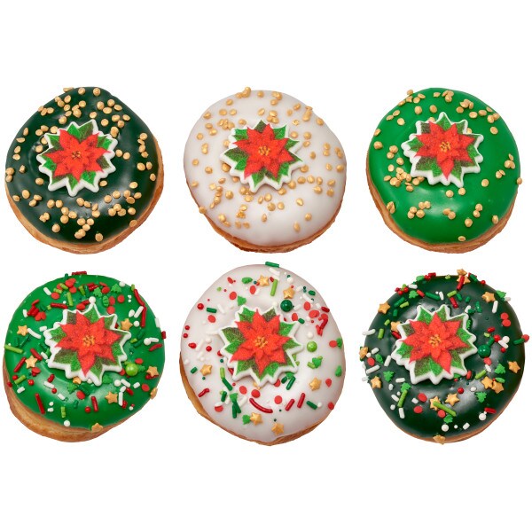 Poinsettia Dec-Ons&#xAE; Decorations 12ct