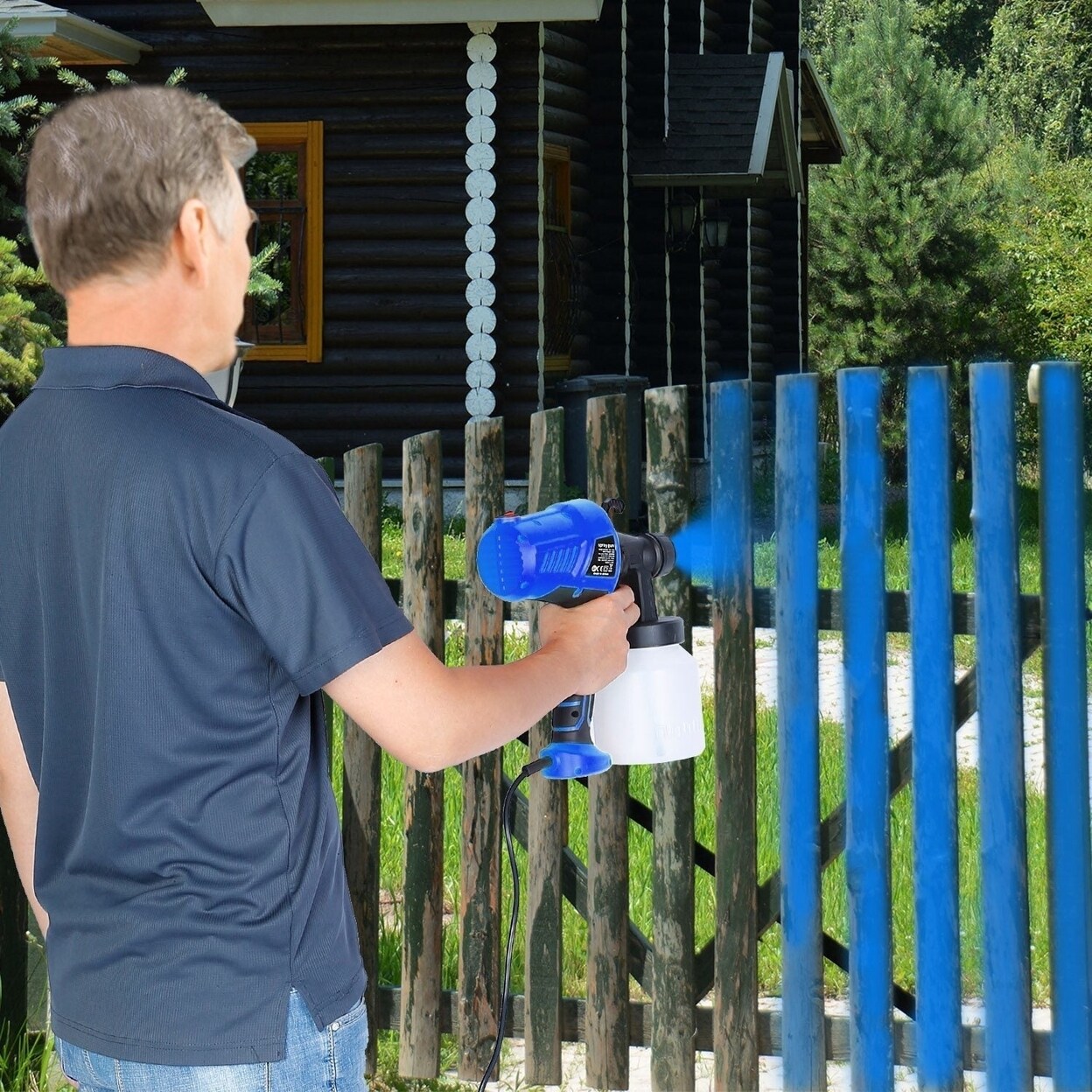 700W Electric Paint Sprayer Handheld Hvlp Spray Painter Painting Spray Gun For Fences Brick Walls