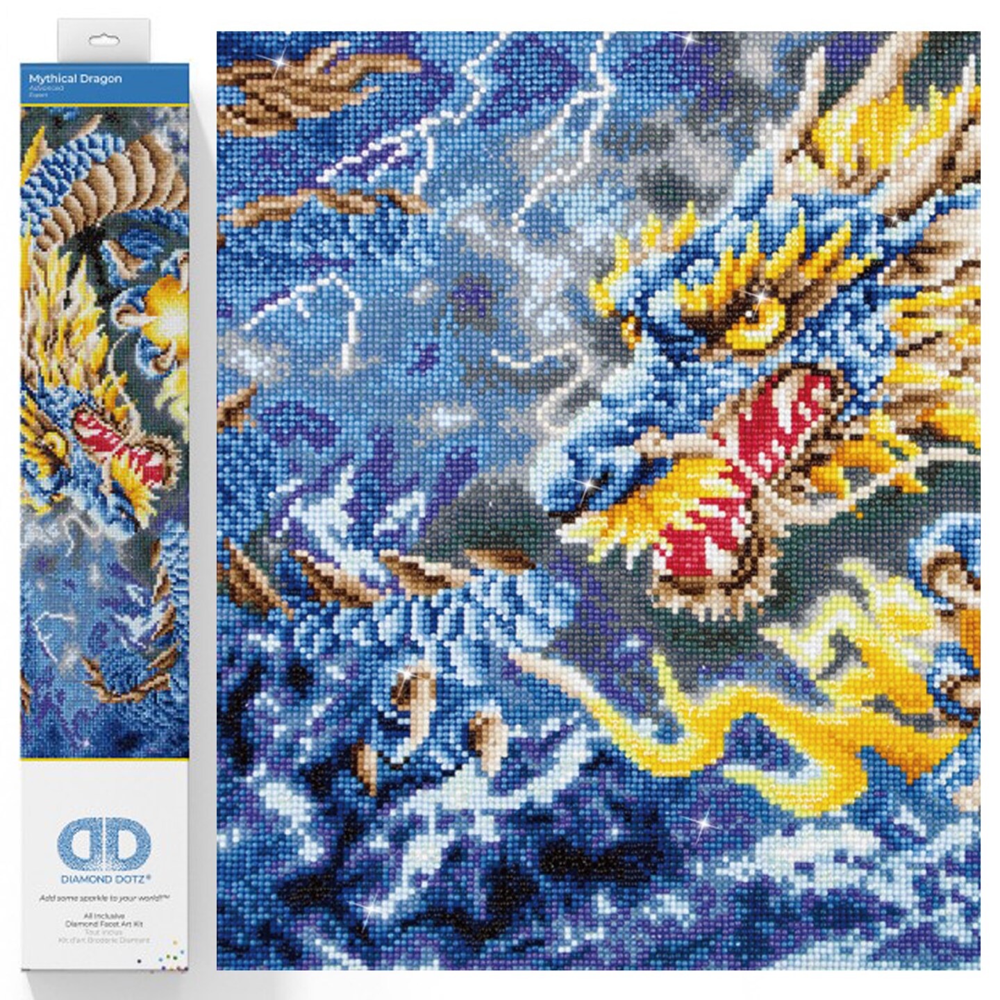 Diamond Dotz Mythical Dragon Diamond Painting Kits for Adults - Diamond Art Kits a Relaxing Creative Craft Kit with Dotz Gems 18.5x26.7
