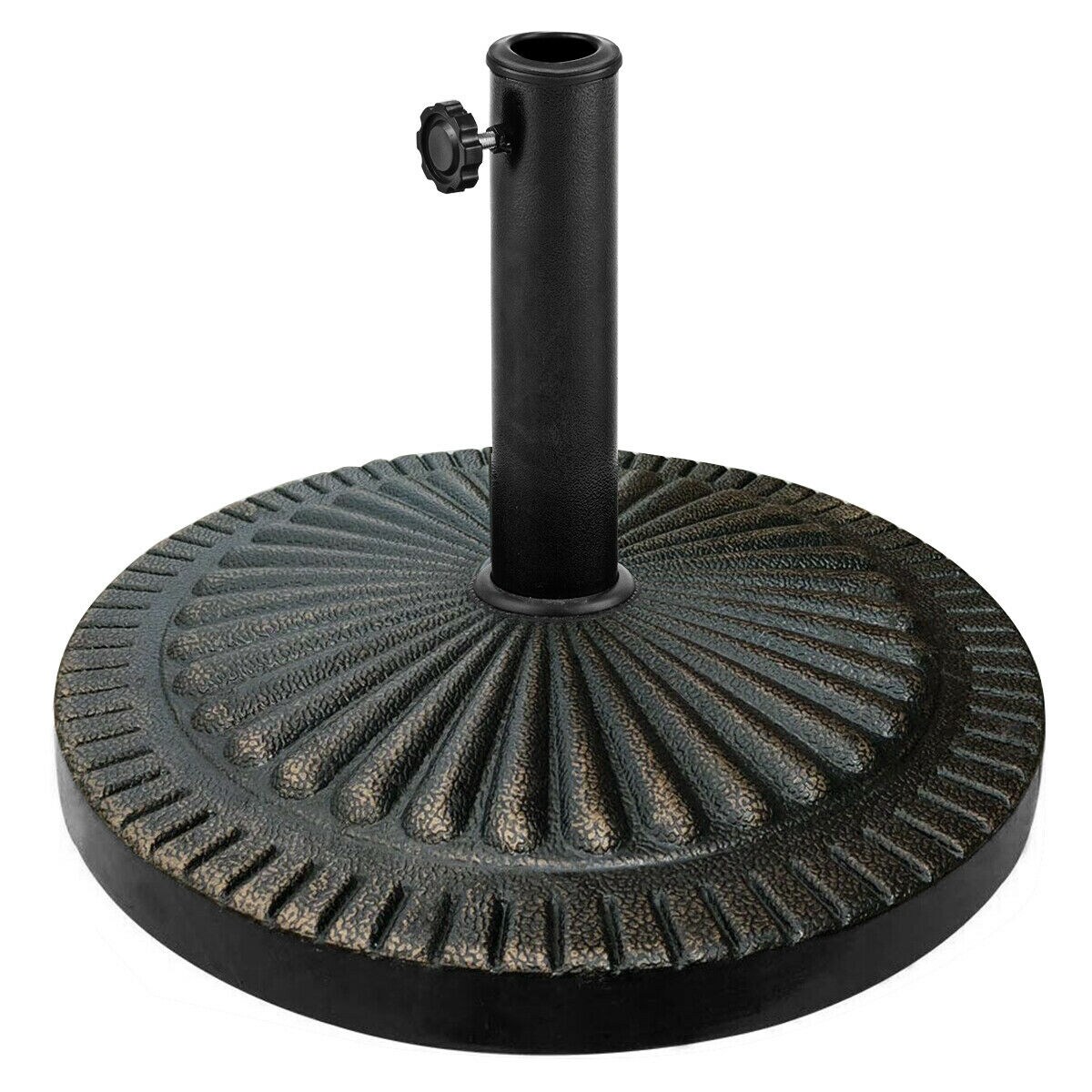30Lbs Round Patio Market Umbrella Base Heavy-Duty Outdoor Stand