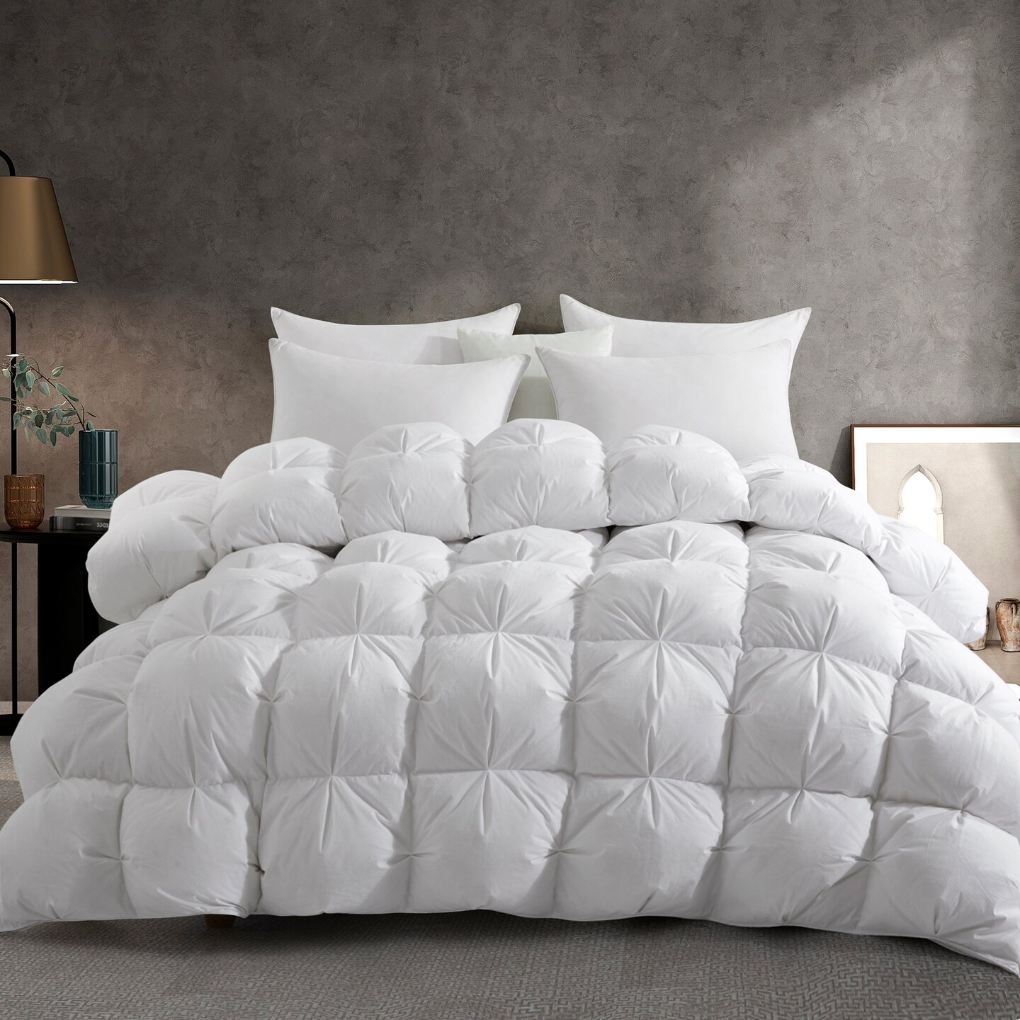 Puredown All Season Hotel Bedding Comforter-Ultra Soft Goose Down Feather Duvet Insert