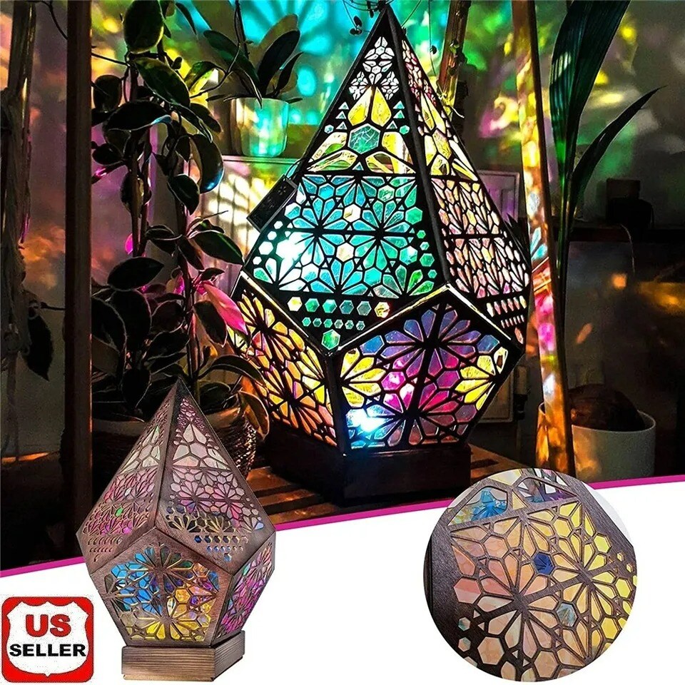 LED Colorful Diamond Night Light Polar Star Large Floor Lamp Bohemian Decoration