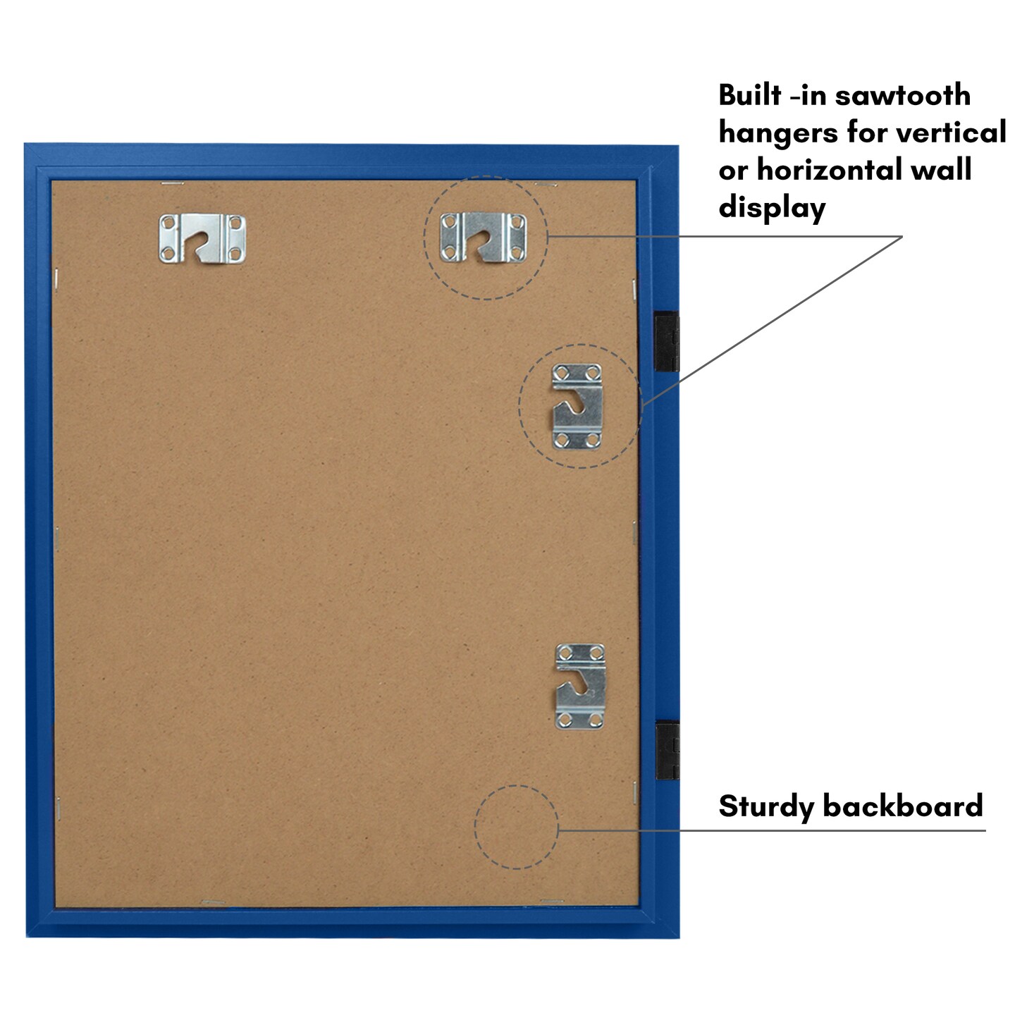 Americanflat 10x12.5 Kids Art Frame - Set of 2 - 8.5x11 with Mat or 10x12.5 without Mat - Kids Artwork Frame - Magnetic Frame Closure - Shatter Resistant Glass - Hanging Hardware