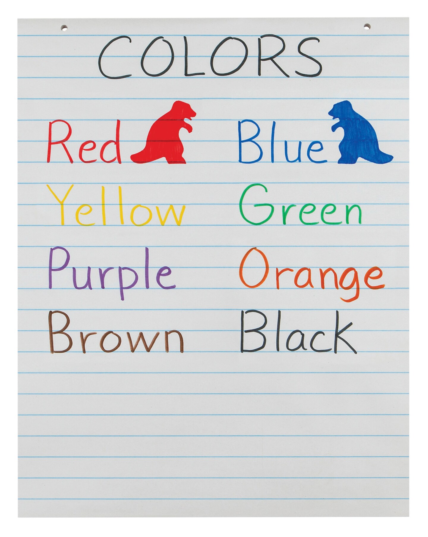 School Smart Primary Newsprint Paper, Short Way Ruled, 18 x 24 Inches, 100 Sheets