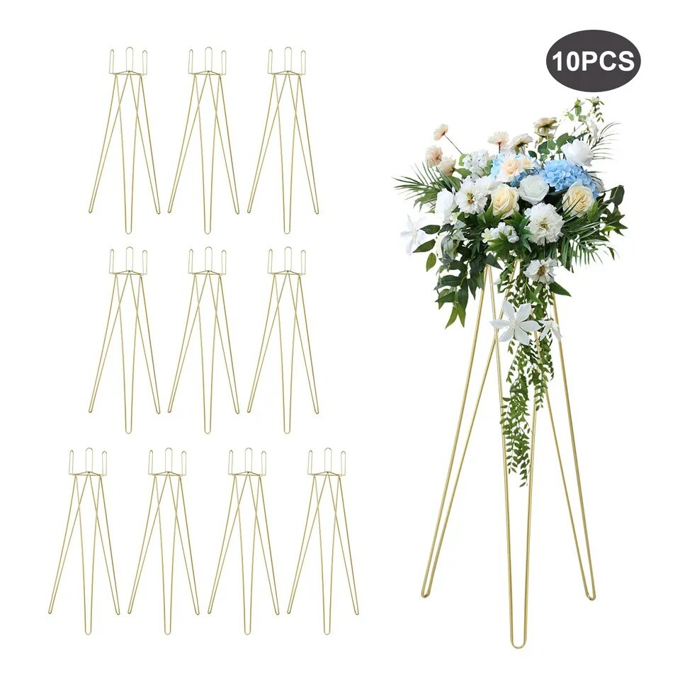 10pcs 3.4ft Flower Plant Stand Display Rack Flower Pot Holder Party Floral Decor