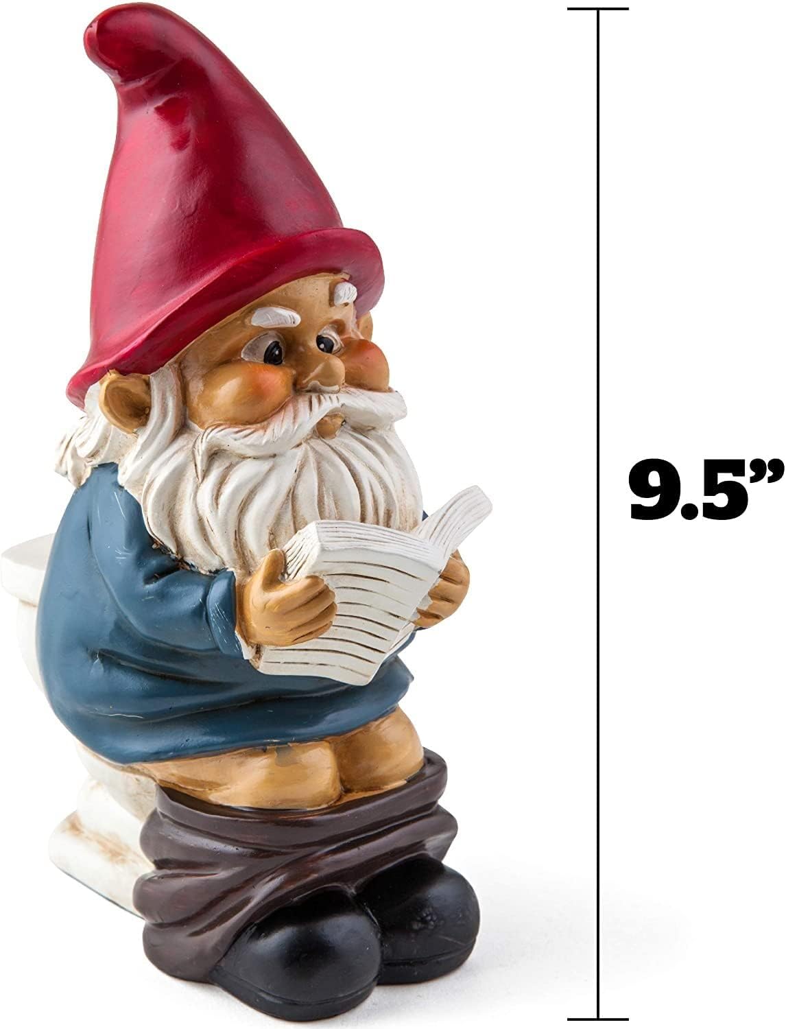 Durable Ceramic Gnome Statue: Weather-Proof Outdoor Gnomes for Yard, Lawn, and Garden Decor - Hilarious Gag Gift