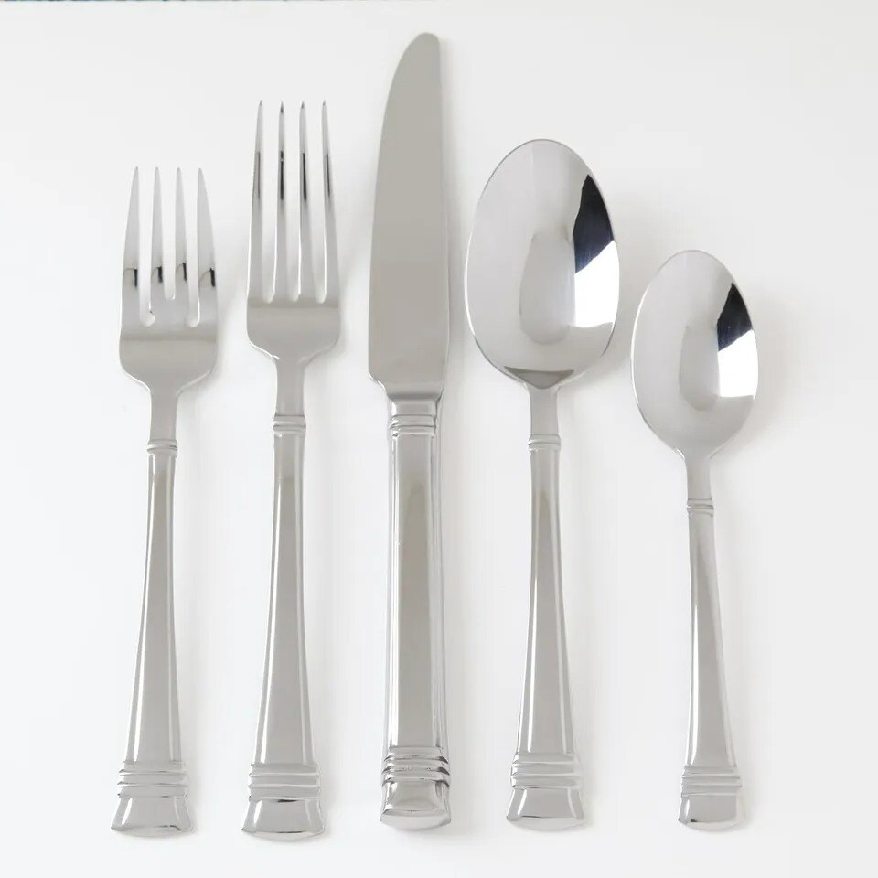 Gibson Cordell 20-Piece Flatware Set, Service for 4, Stainless Steel