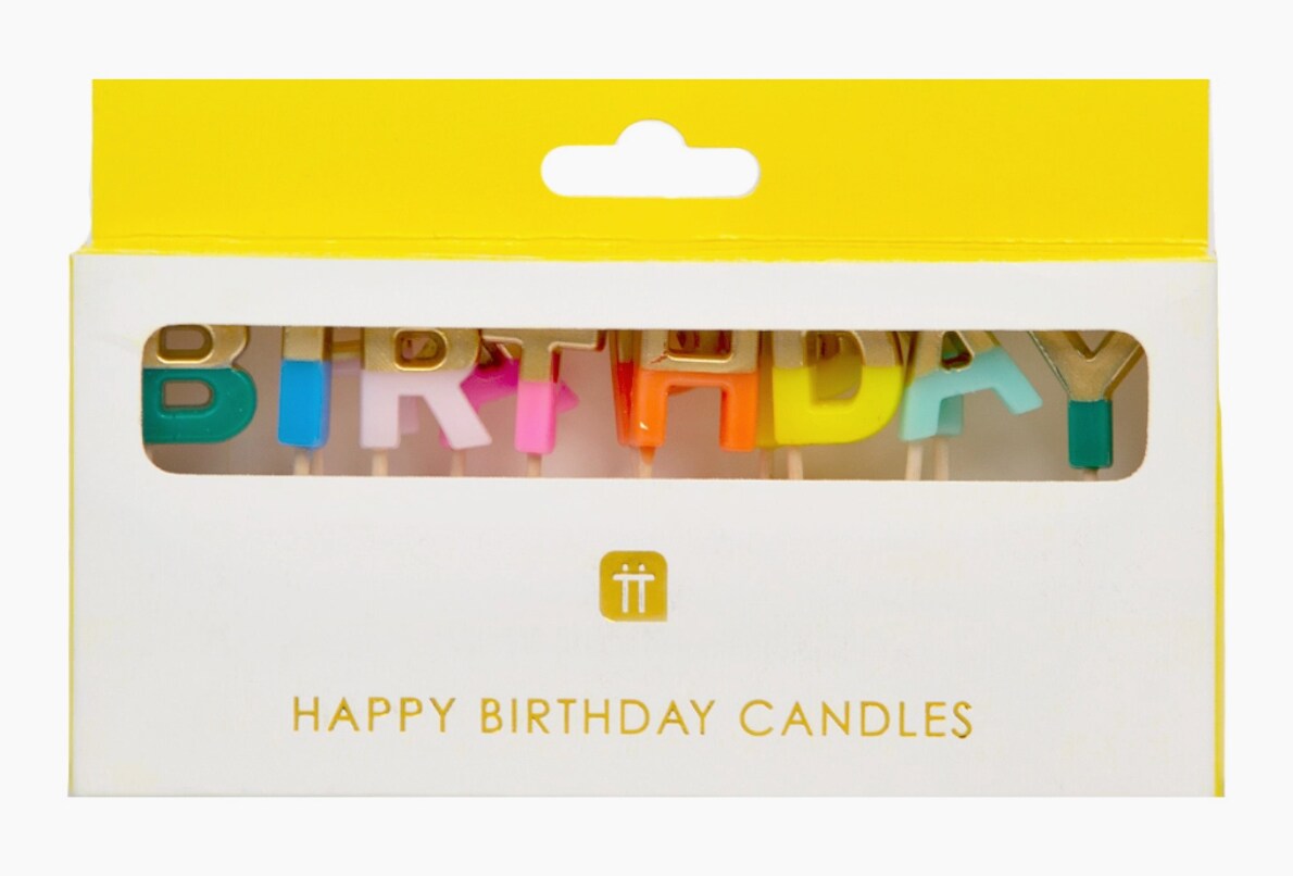 Happy Birthday Rainbow Candles
