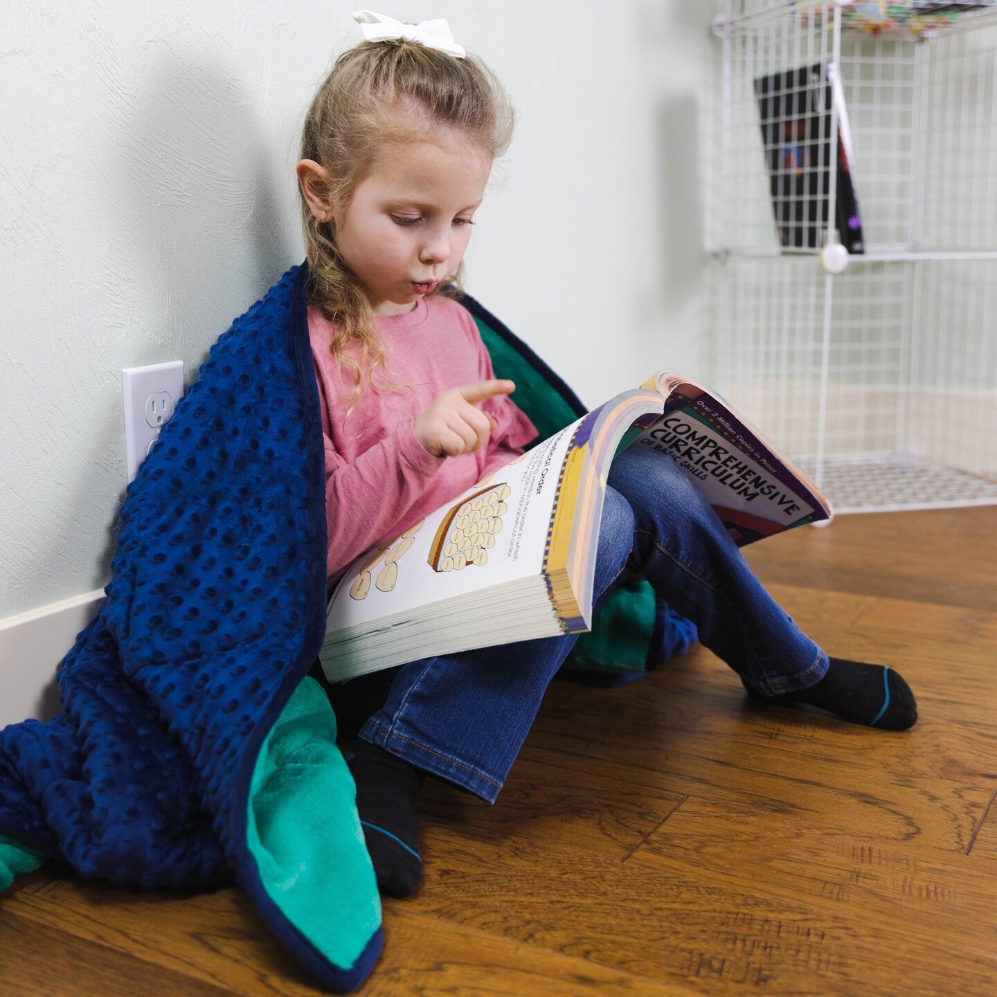 Soft Fleece Weighted 7lb Small Sensory Blanket for Kids, 56&#x22; x 36&#x22;