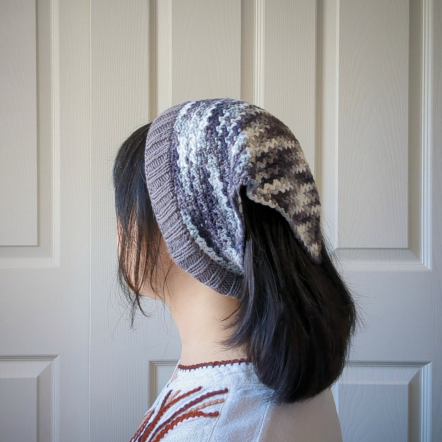 Handmade Crochet Kerchief: Soft and Breathable Bandana Using  display picture 2