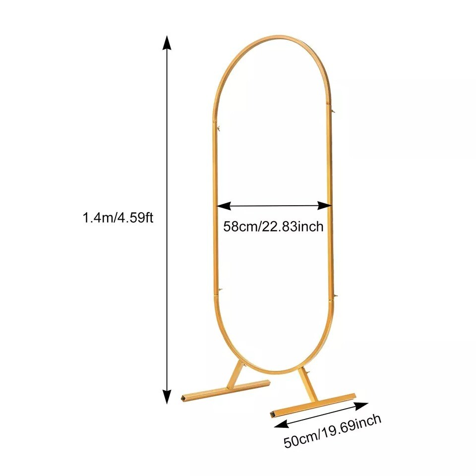 Metal Wedding Arch Frame Garden Arbor Flowers Balloon Backdrop Party Stand