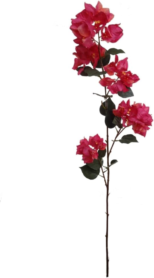 Vibrant 47" Fuchsia Bougainvillea Spray 12 Pieces- Lifelike Artificial Floral Accent for Home or Event Decor