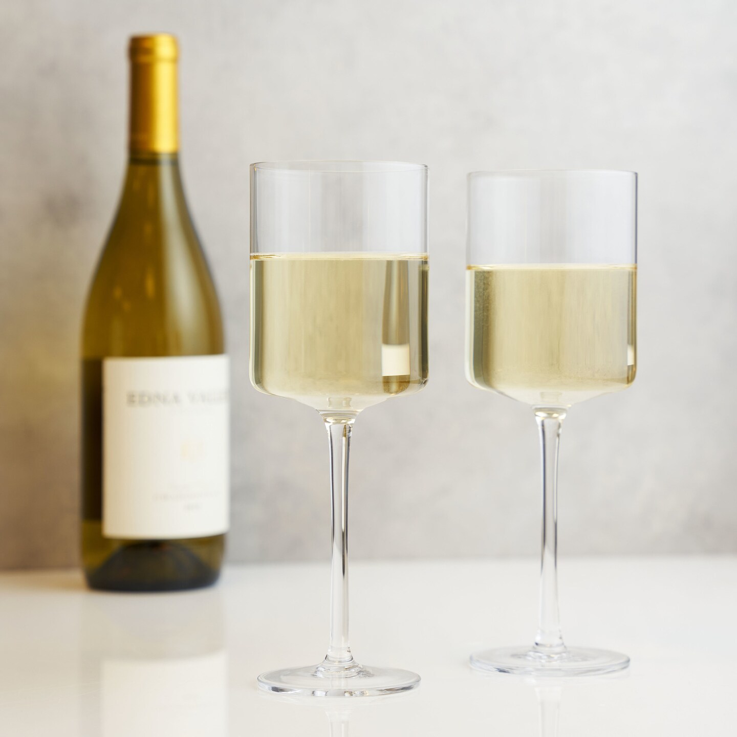 Laurel Crystal White Wine Glasses 