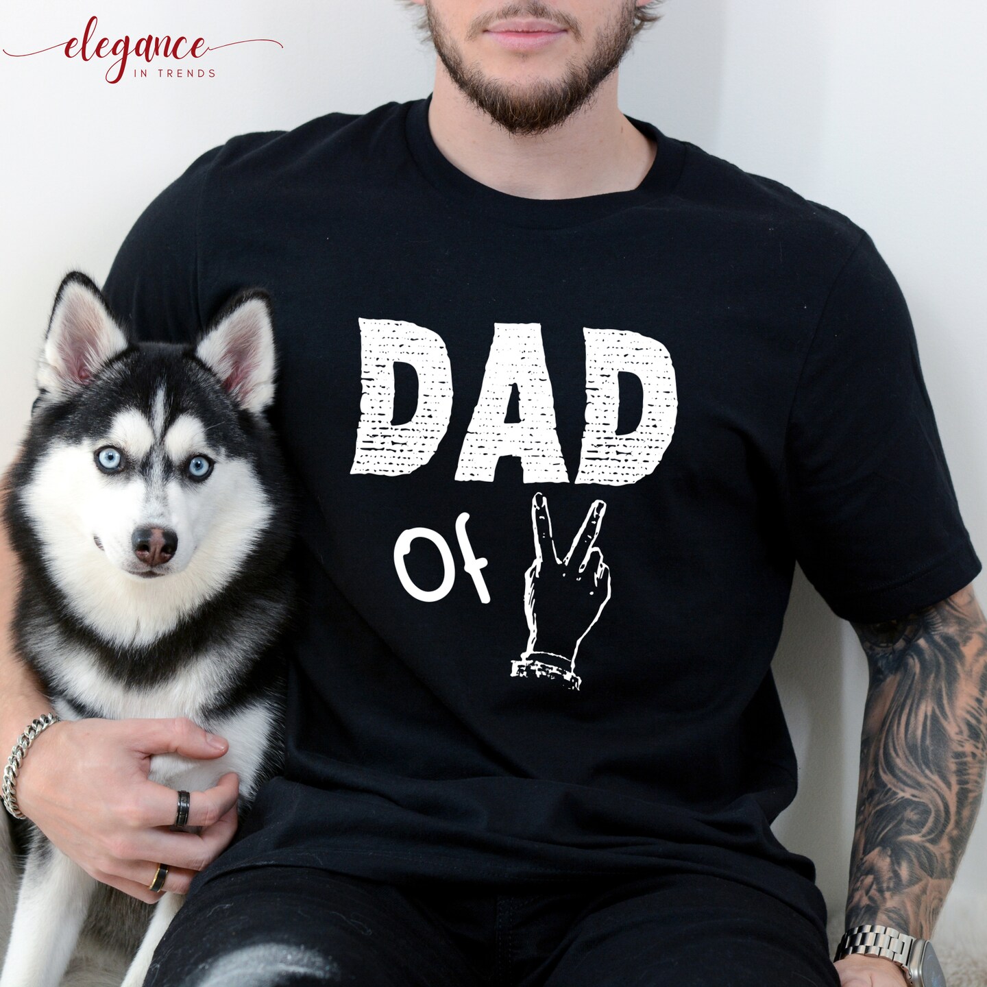 Dad Of Two T-shirt, Fathers Day Gift for Twin Dad, Daddy with 2
