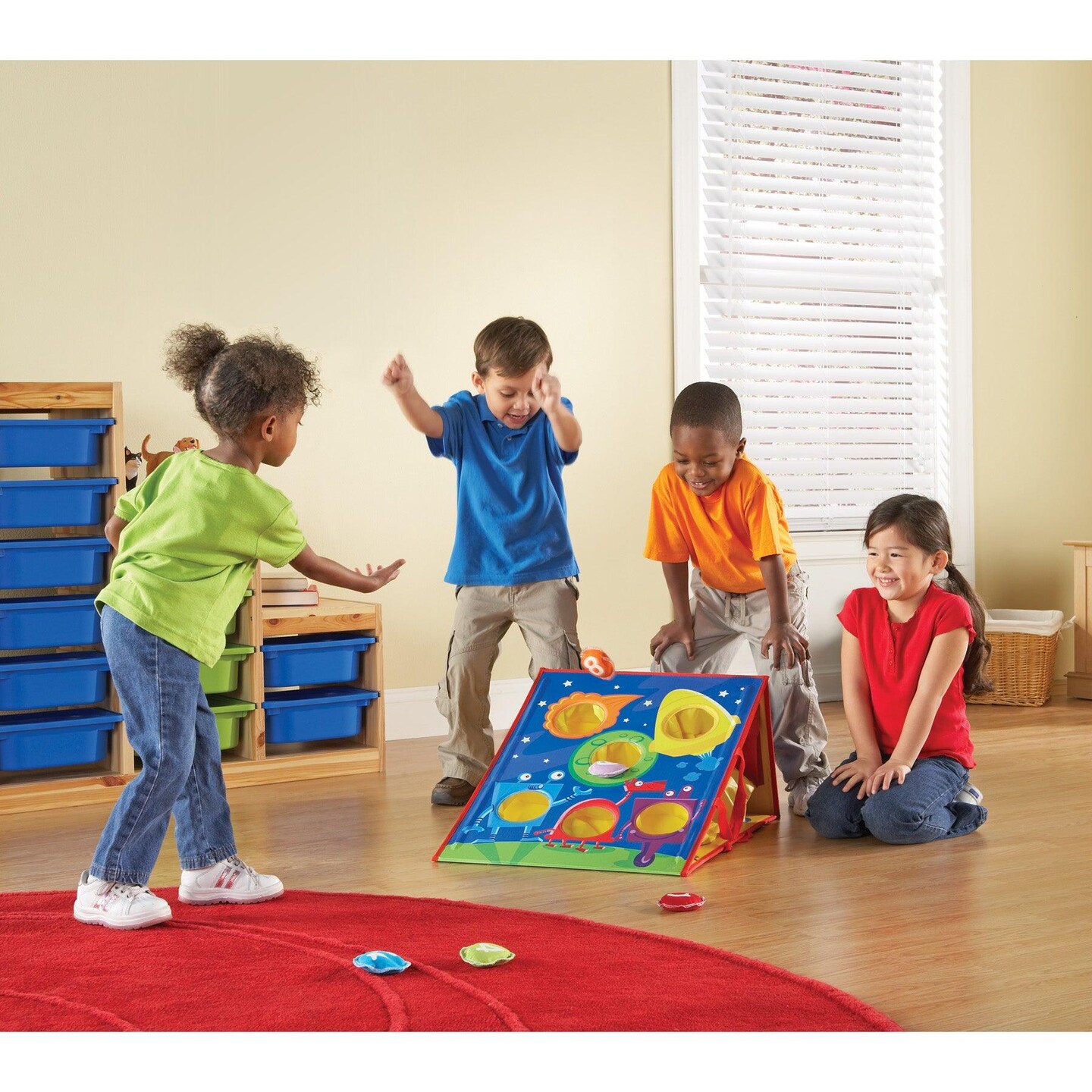 Smart Toss&#x2122; Colors, Shapes &#x26; Numbers Bean Bag Tossing Game