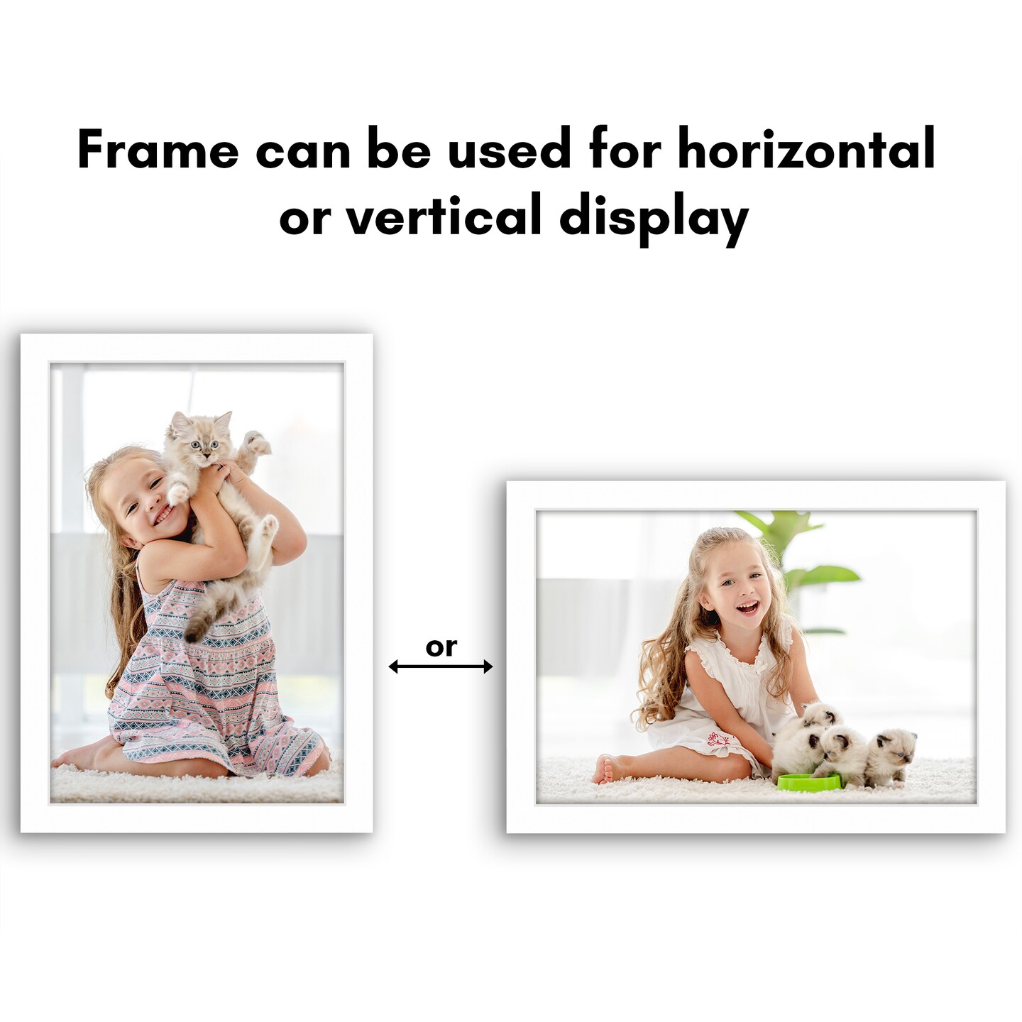 Americanflat Picture Frame - Modern Design, Shatter-Resistant Glass, Dual Sawtooth Hangers, Ideal for Home and Office Decor