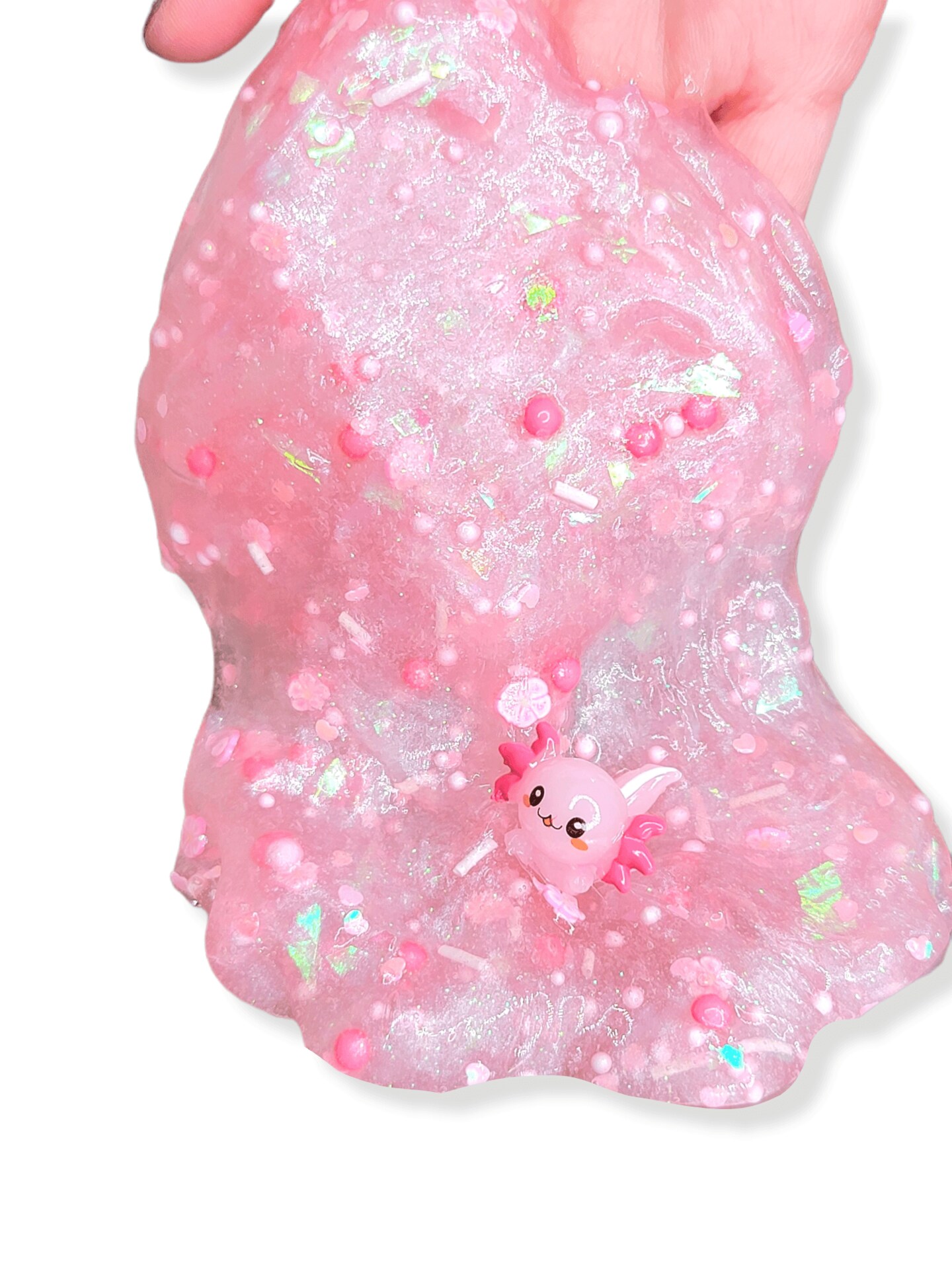 Pinky The Baby Axolotl Handmade Clear Slime | MakerPlace by Michaels