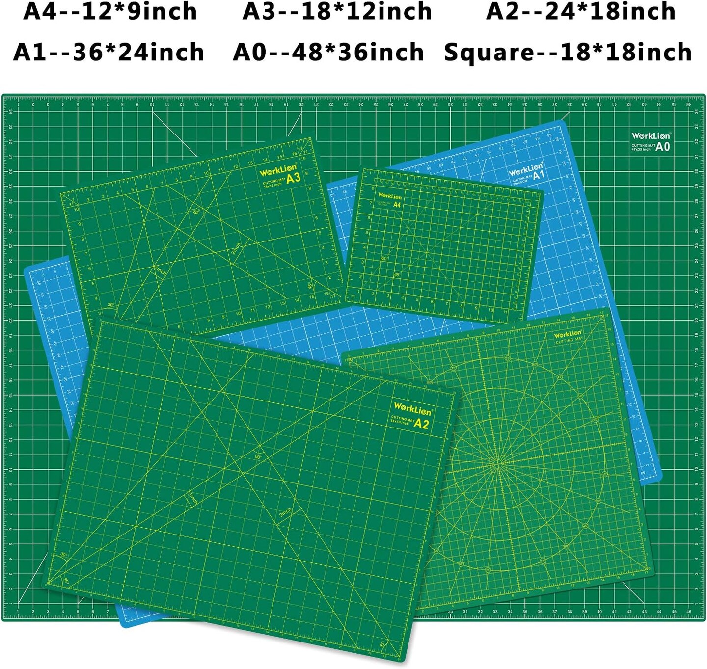 6&#x22; x 48&#x22; Self Healing Cutting Mat: Double sided 5-Ply Non-Slip - Professional for Scrapbooking &#x26; Quilting &#x26; Sewing &#x26; Arts &#x26; Crafts Project (Green)&#x2026;