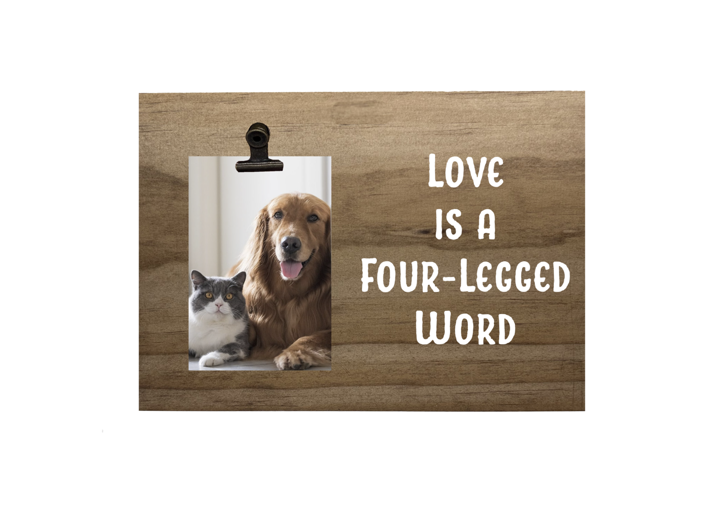 Decorative Wood Clip Pet Photo Frames