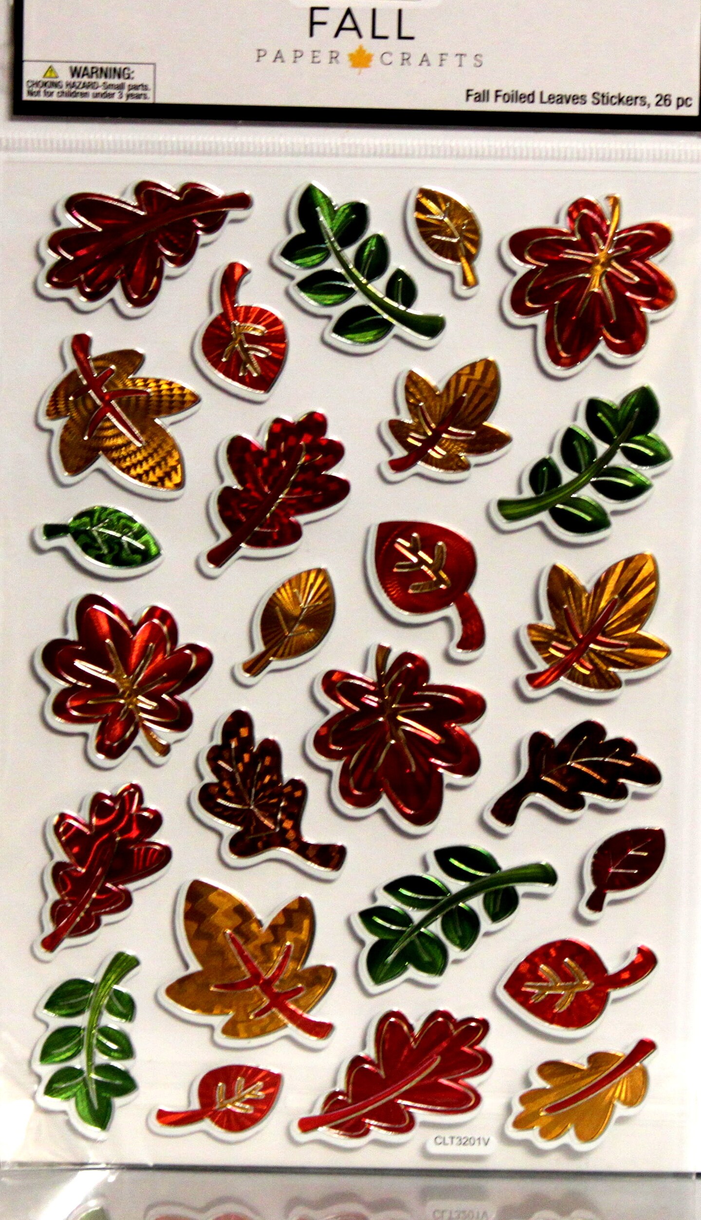 Fall Paper Crafts Fall Foiled Leaves Stickers