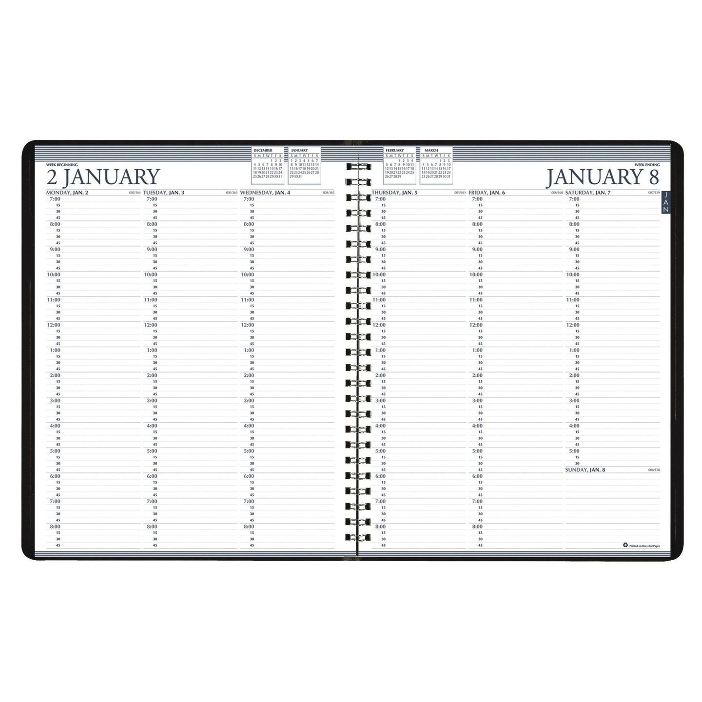 Professional Weekly Planner, 24 Months, January-December