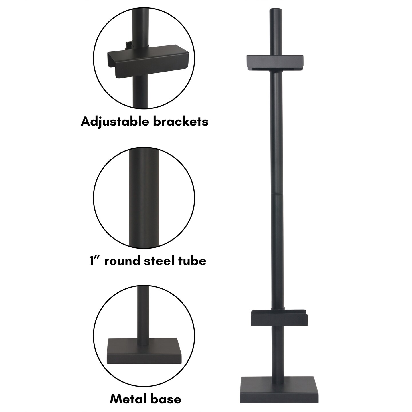 Americanflat Easel Stand - Adjustable Frame Stand - Black