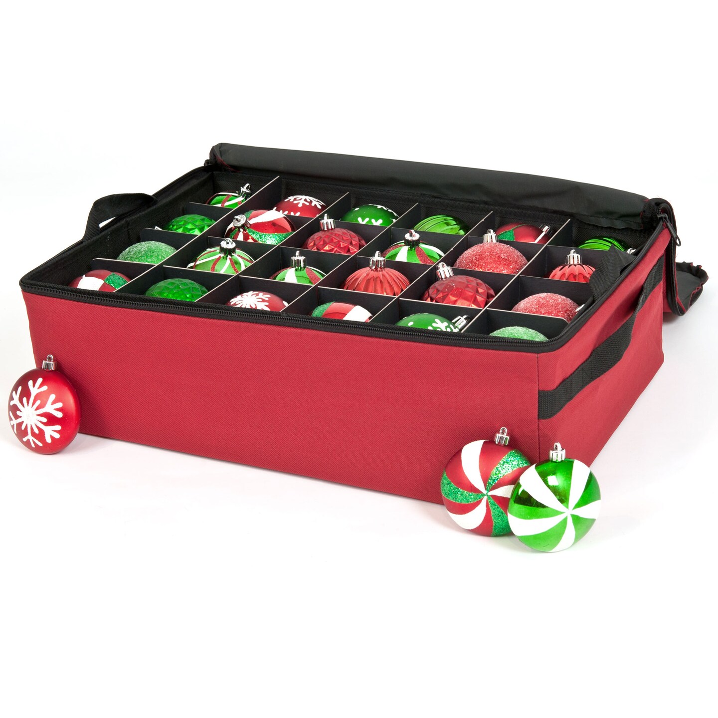 48 (3 in.) Christmas Ornament Storage Box with Clear Lid