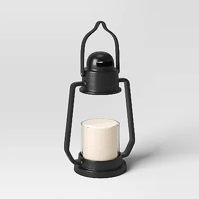 12" Aluminum Outdoor Lantern Candle Holder Black - Smith & Hawken