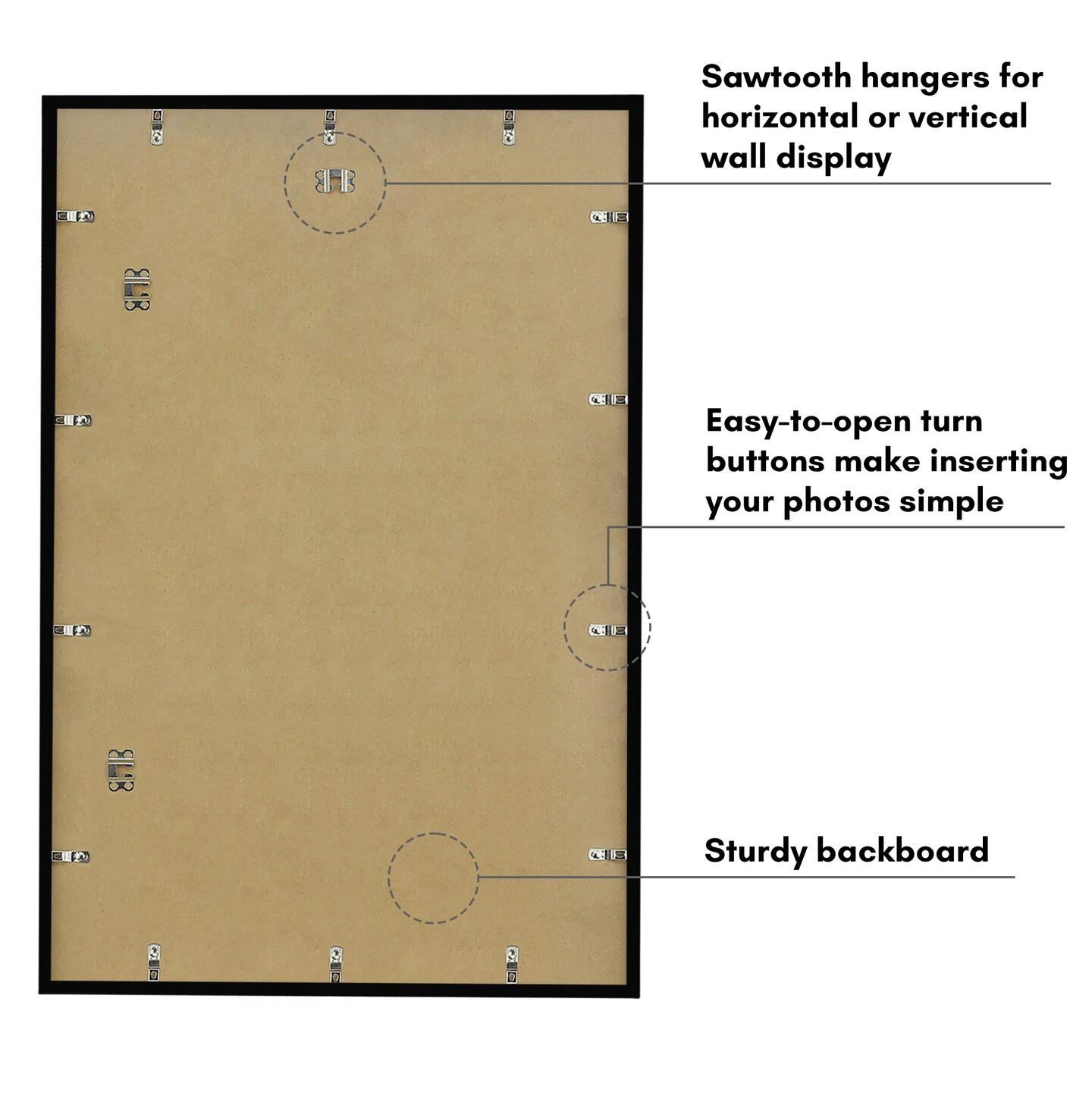Americanflat Poster Frame - Perfect Frame for Photos and Artwork - Large Picture Frame - Polished Plexiglass - Hanging Hardware with Horizontal and Vertical Display