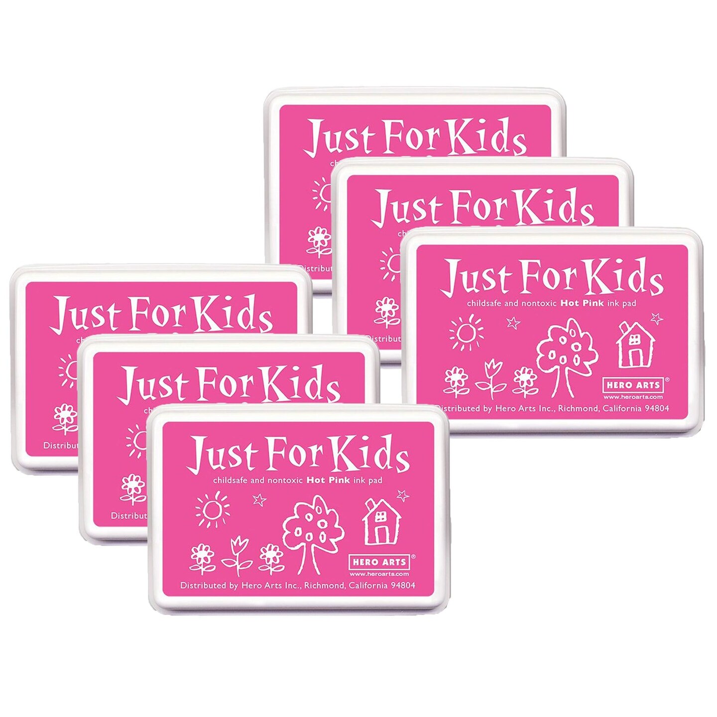 Just for Kids&#xAE; Ink Pad, Hot Pink, Pack of 6