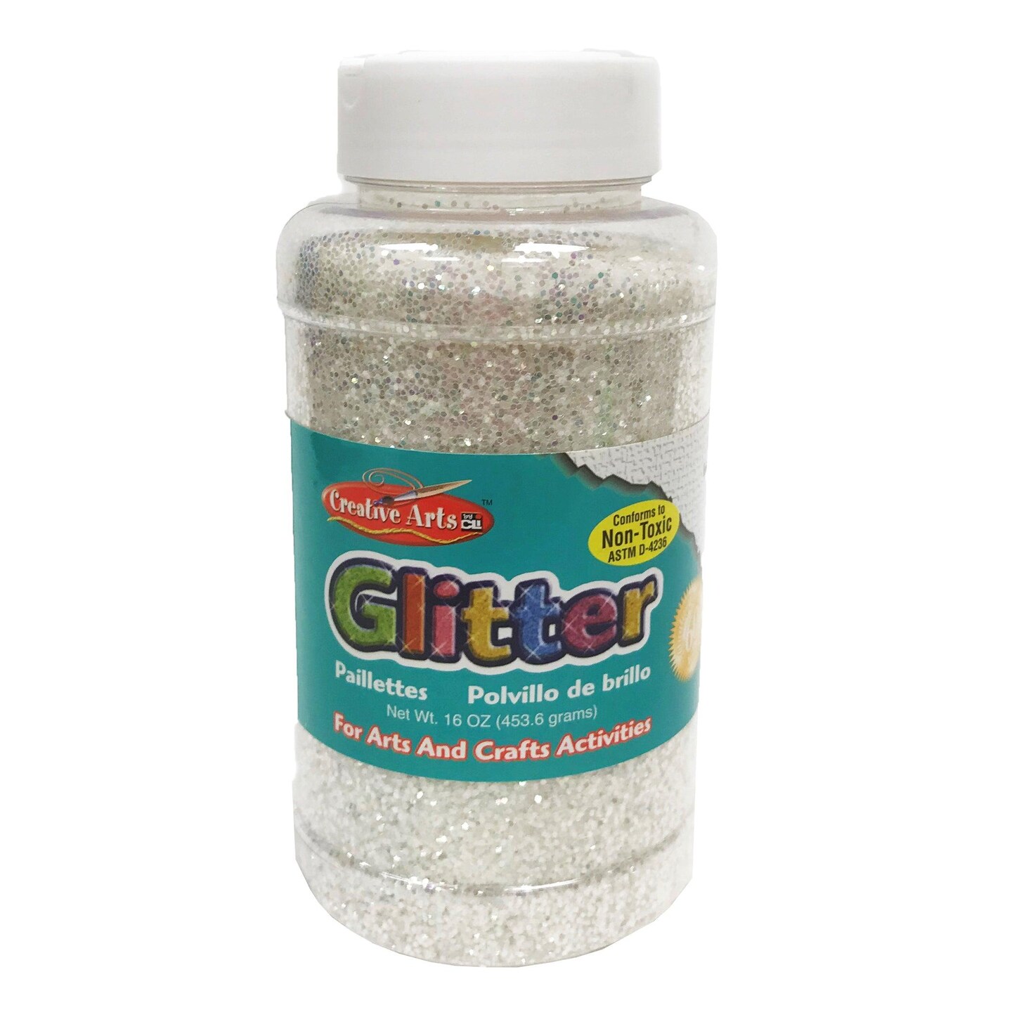 Creative Arts&#x2122; Glitter, 1 lb. Bottle, Iridescent, Pack of 3