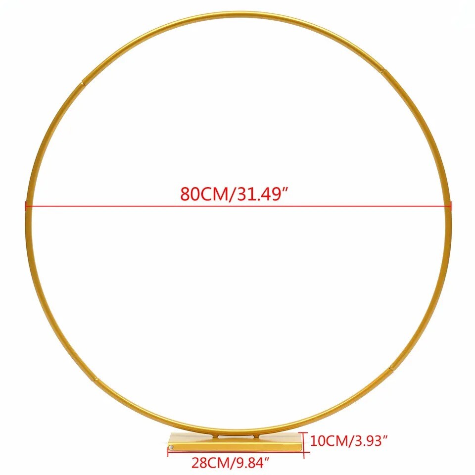 Background Stand Gold Round Wedding Arch Party Flower Display Frame Decor