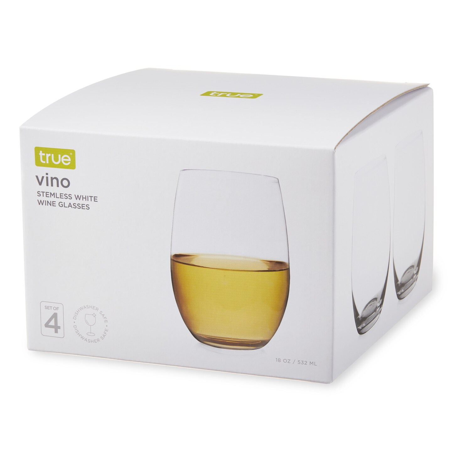 Vino Stemless White Wine Glass  set of 4