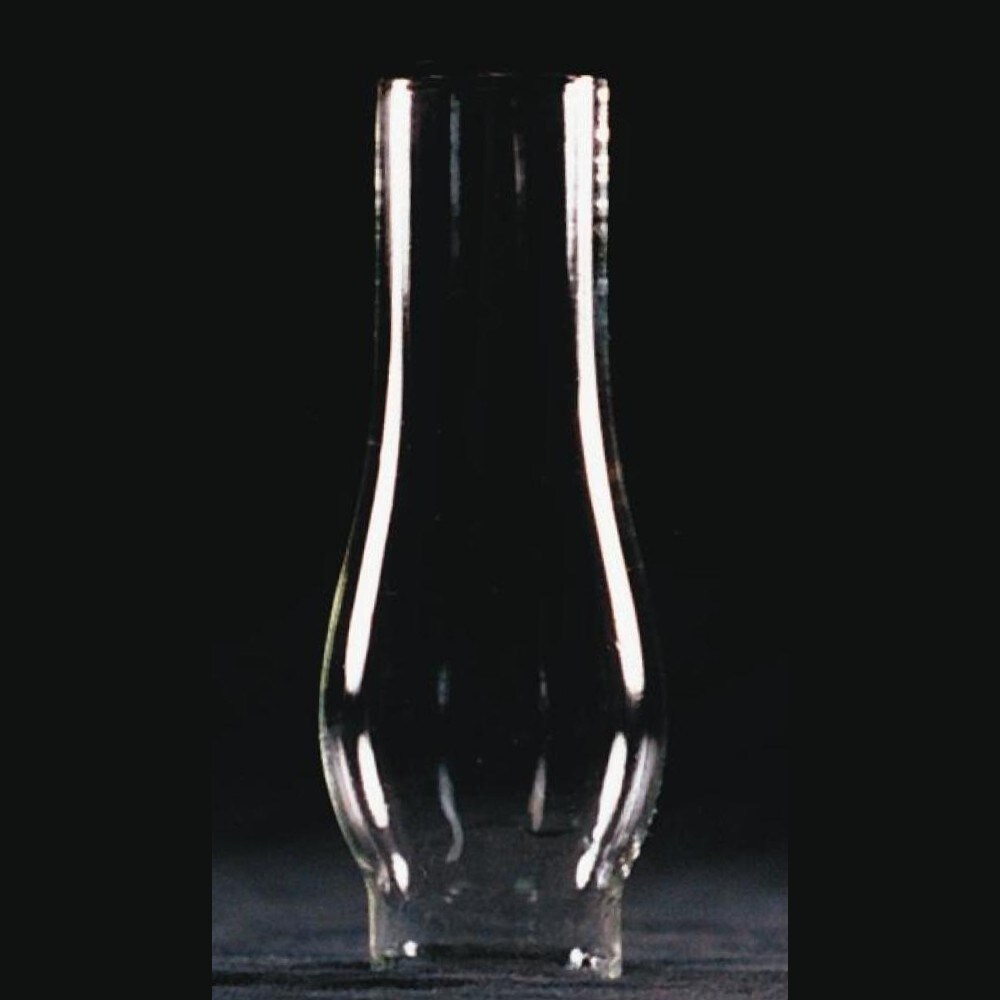 Clear Glass Lamp Chimney, Replacement Hurricane Globe Measures 1 1/4 inch Diameter Base x 4 1/2 inches High for Oil or Kerosene Lanterns