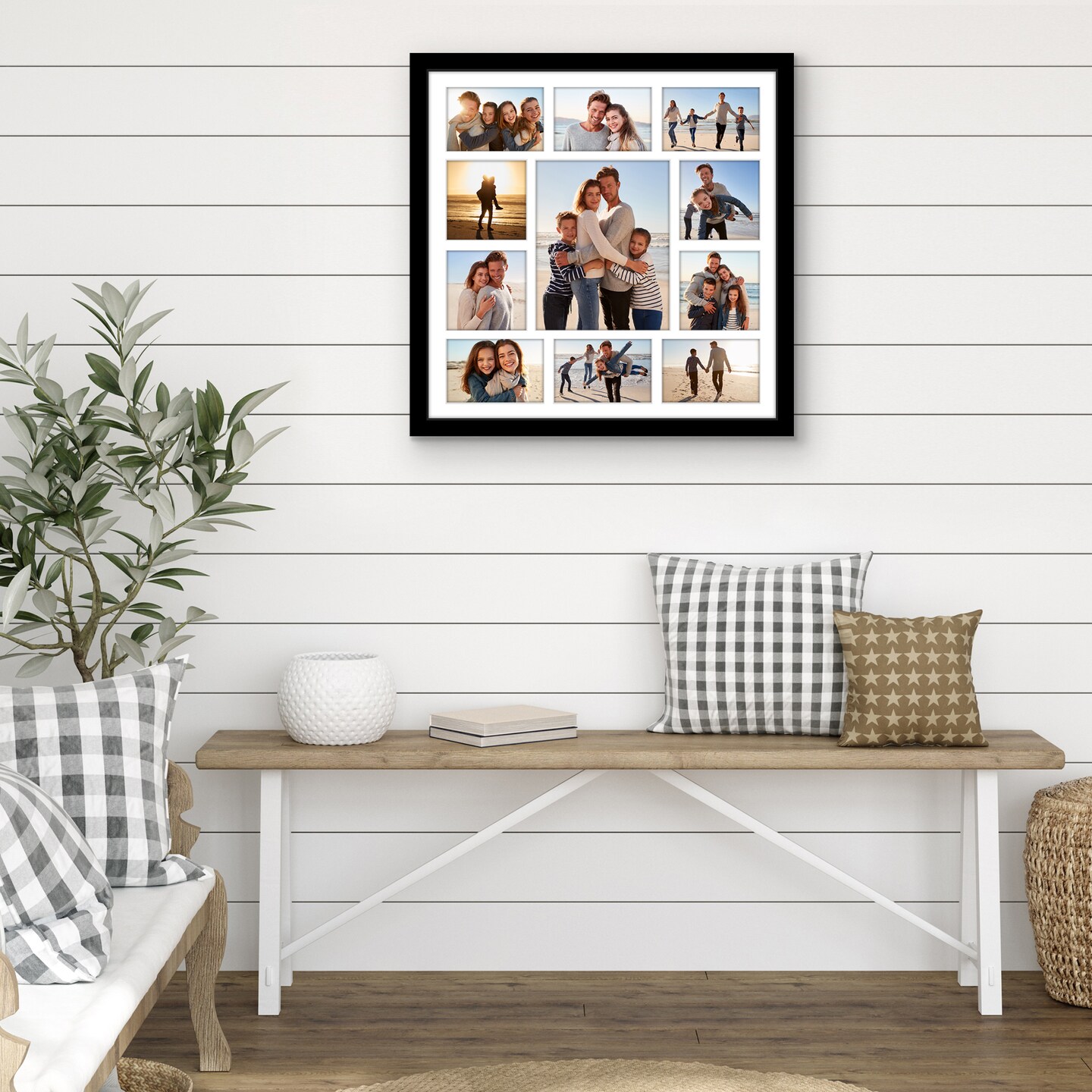 Americanflat 20x20 Collage Picture Frame - Fits One 8x10, Four 5x5, and Six 4x6 Photos or One 20x20 Photo