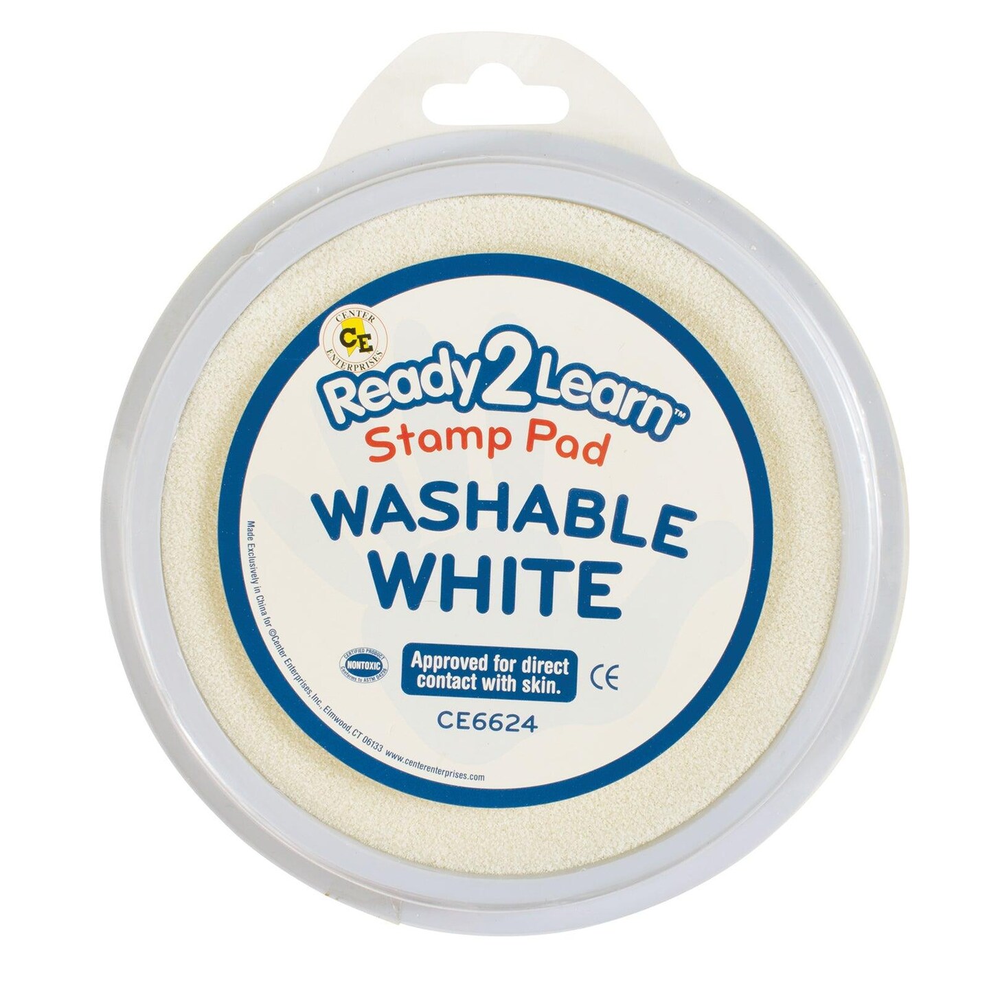 Jumbo Circular Washable Stamp Pad - White - 5.75&#x22; dia. - Pack of 3