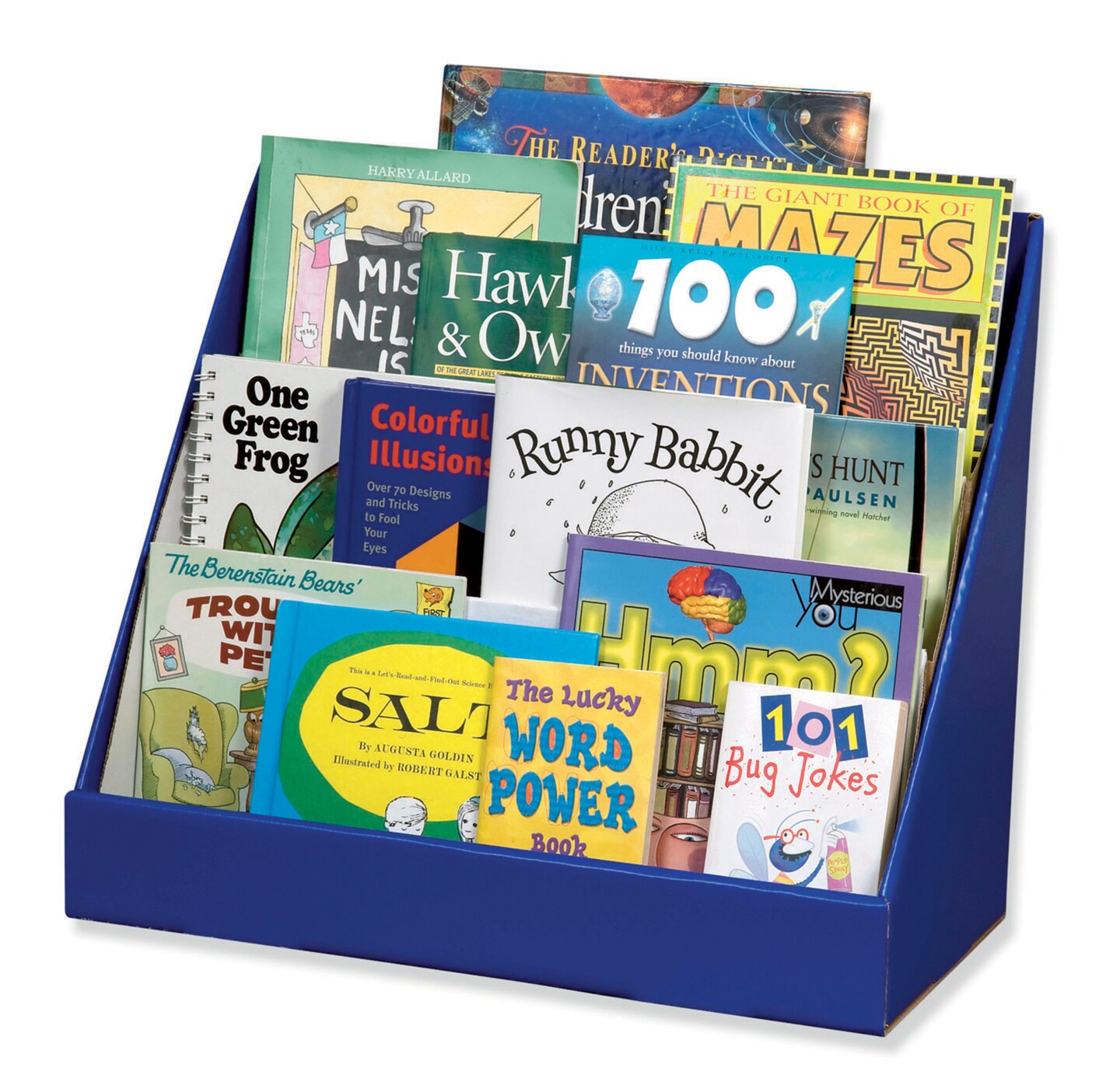 Classroom Keepers 3-Tier Bookshelf &#x26; Book Case, 20 x 10 x 17 Inches, Glossy, Blue