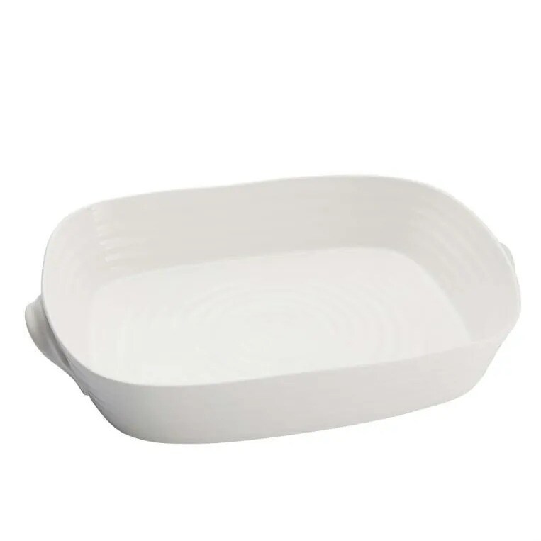 Portmeirion Sophie Conran Small 2.5 Pt Handled Rectangular Roasting Dish - White