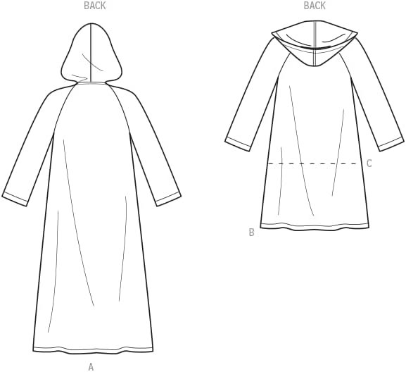Misses&#x27; Coat with Hood Sewing Pattern Packet, Design Code S9129, Sizes XS-S-M-L-XL, Multicolor
