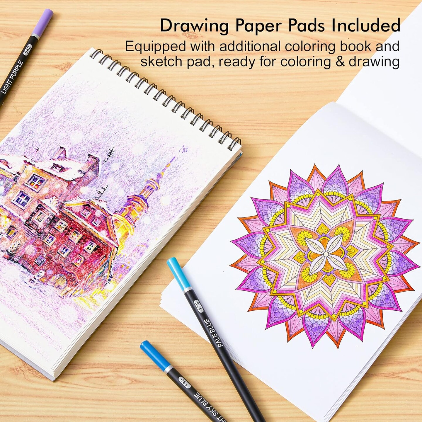 80 Colored Pencils, Shuttle Art Soft Core Coloring Pencils with Coloring Book, Sketch Pad and Sharpener, Premium Color Pencils for Adult Coloring, Sketching and Drawing, Art Supplies for Kids &#x26; Adults