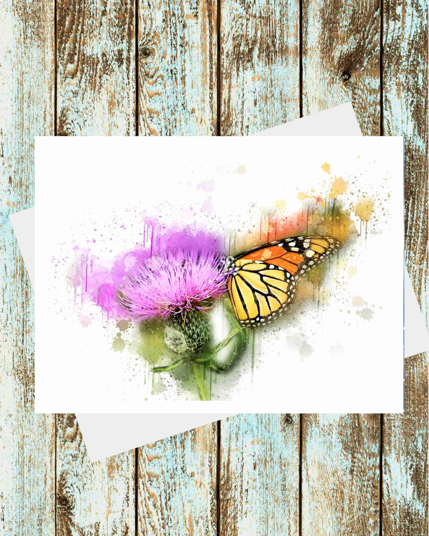 Flowers Floral Butterfly Art Greeting Card Set Of 6 - 5 x 7 Gloss Finish  Folded cards All Purpose Cards Birthday,Weddings, Holida | MakerPlace by  Michaels, image size:864x1080