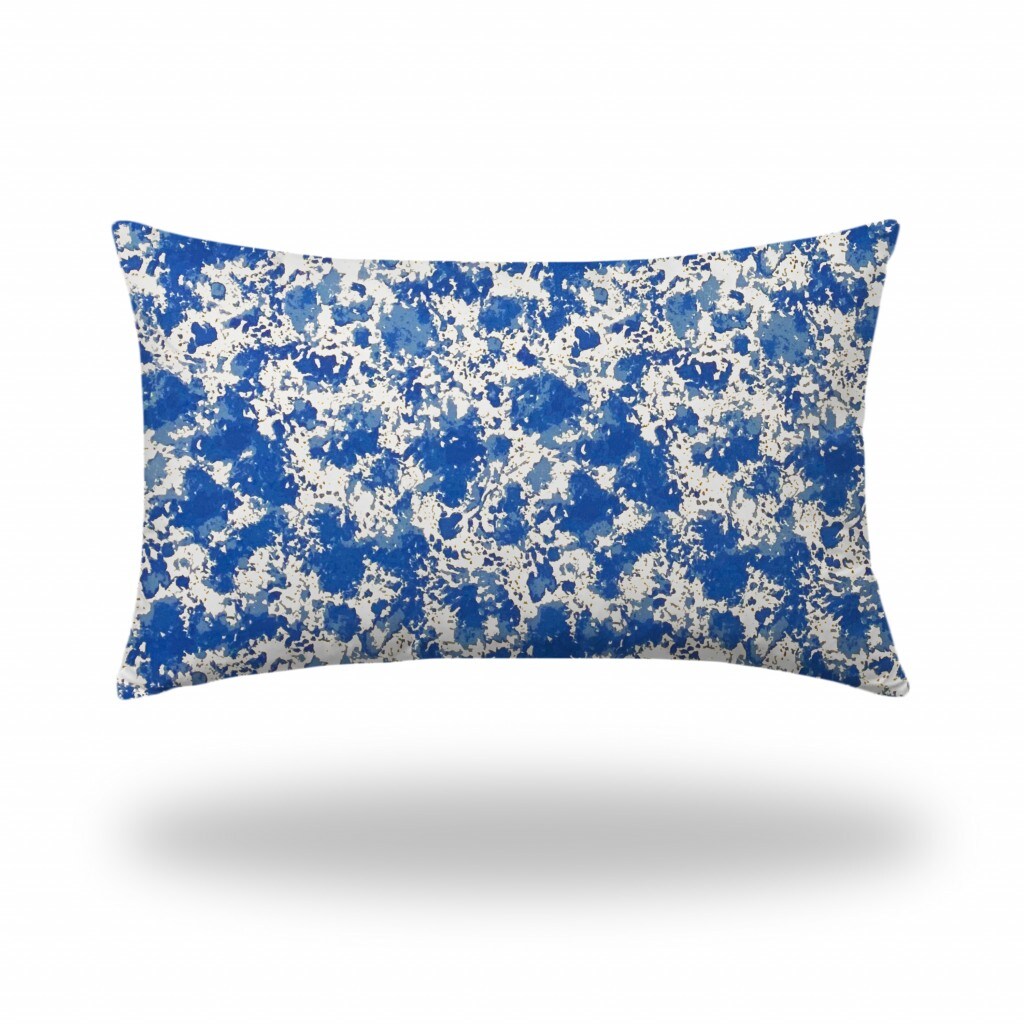 16 X 26 Blue And White Enveloped coastal Lumbar Indoor Outdoor Pillow cover Michaels