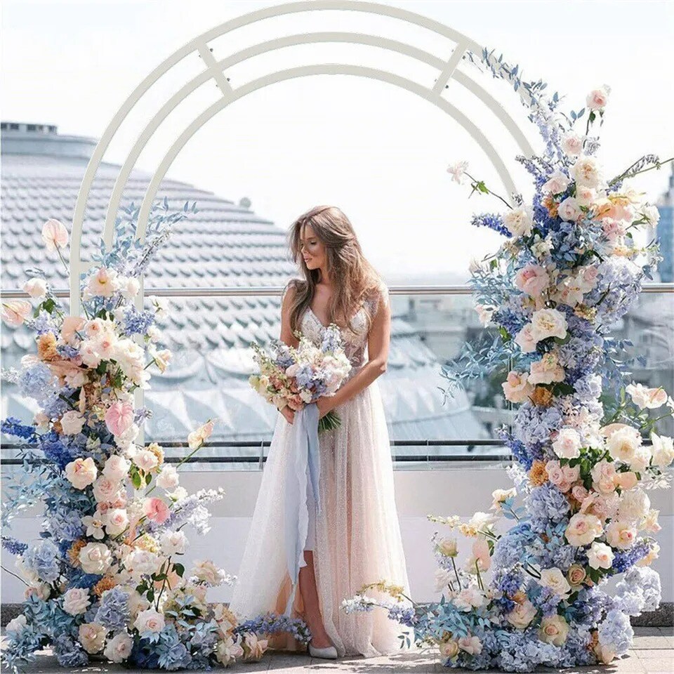 Extra Strong Wedding Ceremony Arch Metal Backdrop Outdoor Garden Archway Pergola