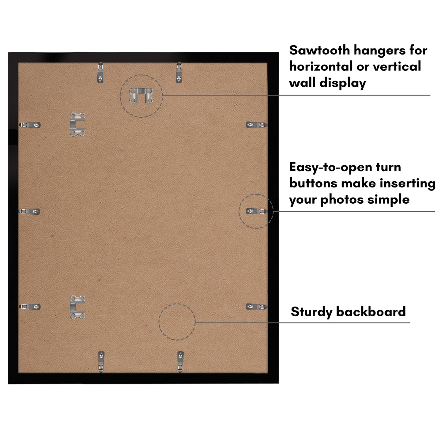 Americanflat 2 Pack of Picture Frames with Mat - Plexiglass Cover