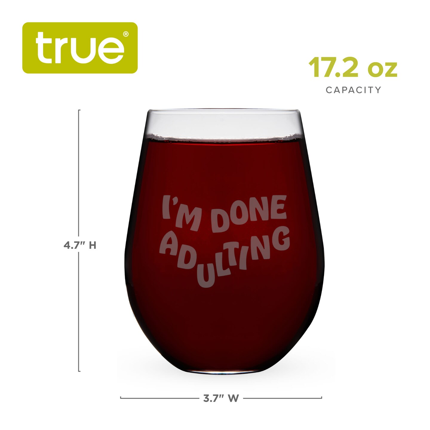 I&#x27;m Done Adulting Stemless Wine Glass