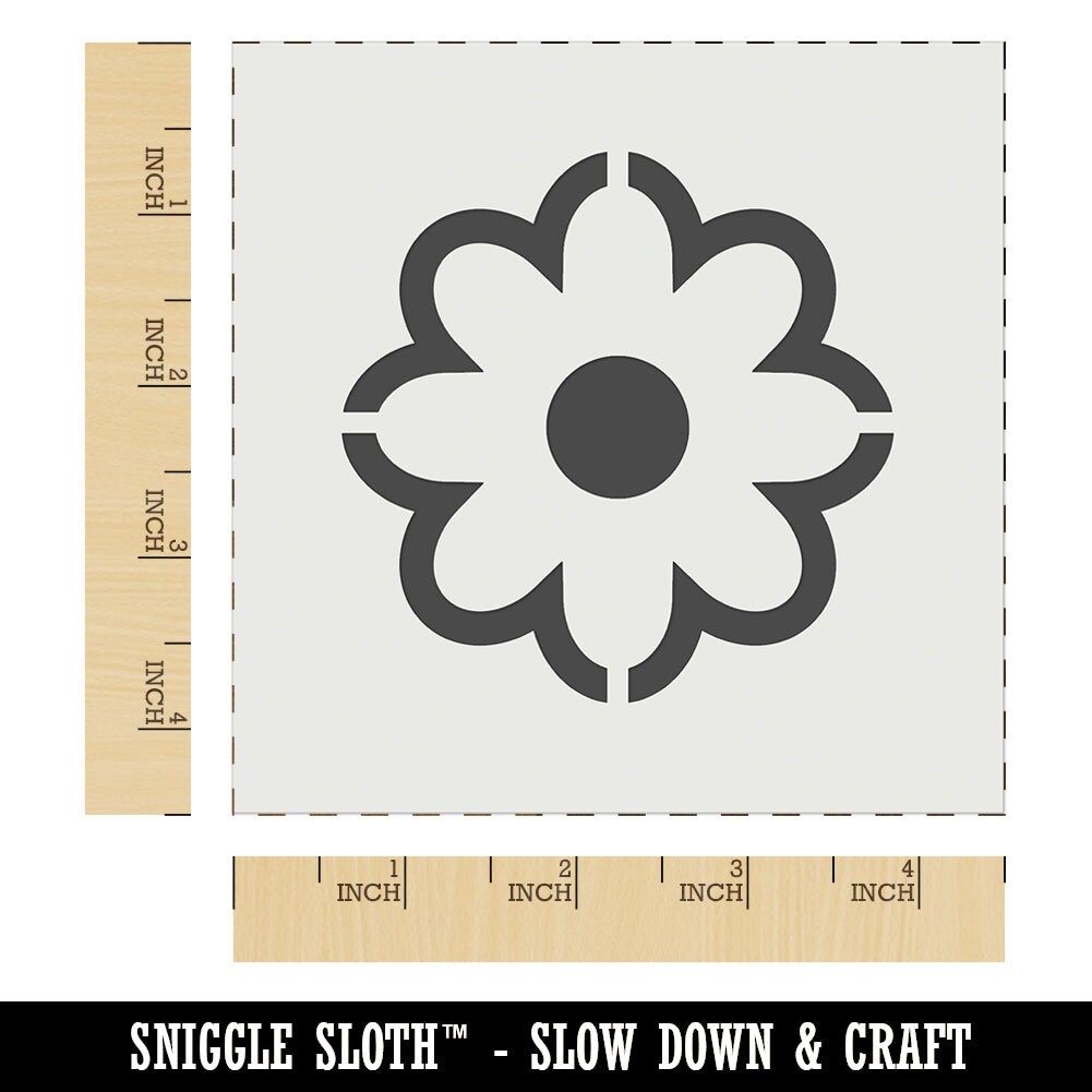 Flower Outline Wall Cookie DIY Craft Reusable Stencil