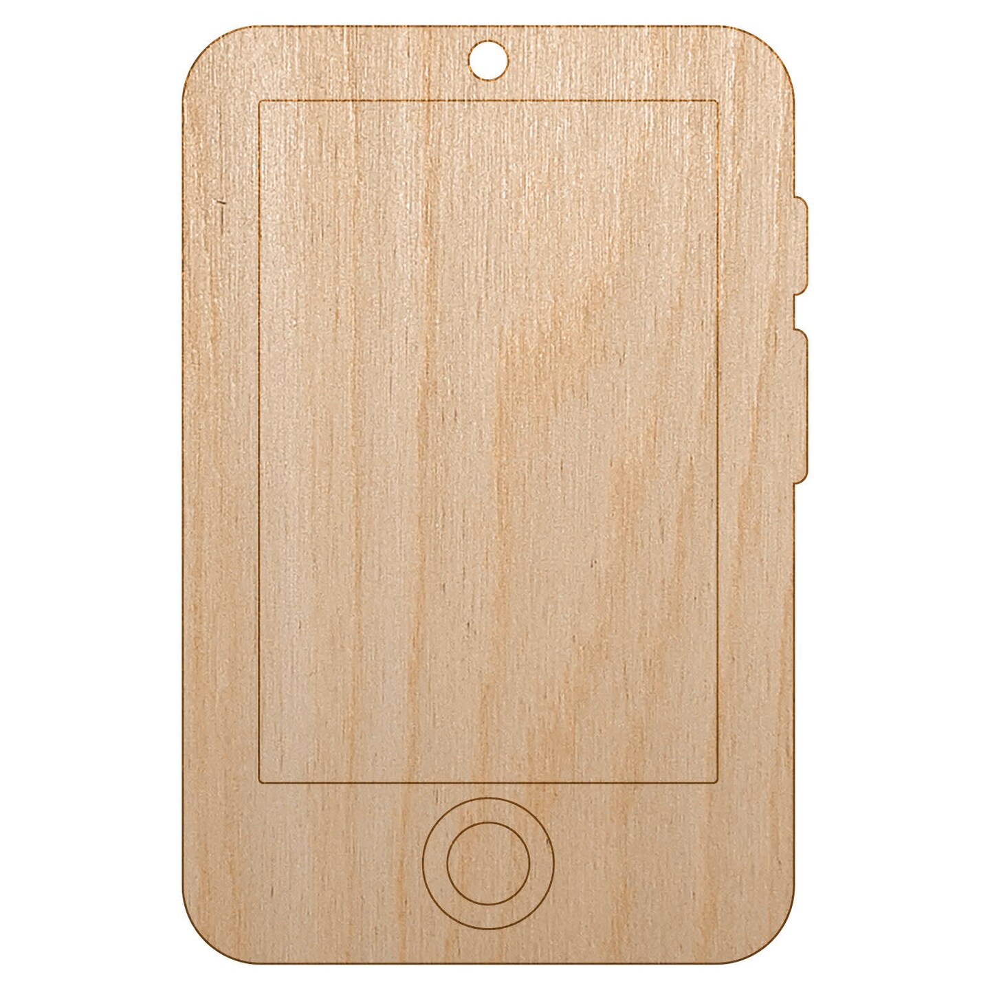 Retro Smart Phone Unfinished Craft Wood Holiday Christmas Tree DIY Pre-Drilled Ornament
